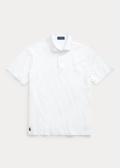 Polos Polo Ralph Lauren Hombre Blancos - Custom Slim Fit Jersey - NKGOB1587